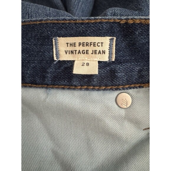 Madewell The Perfect Vintage Blue Jeans‎ In Metallic Tuxedo Stripe Size 28 - Picture 3 of 8